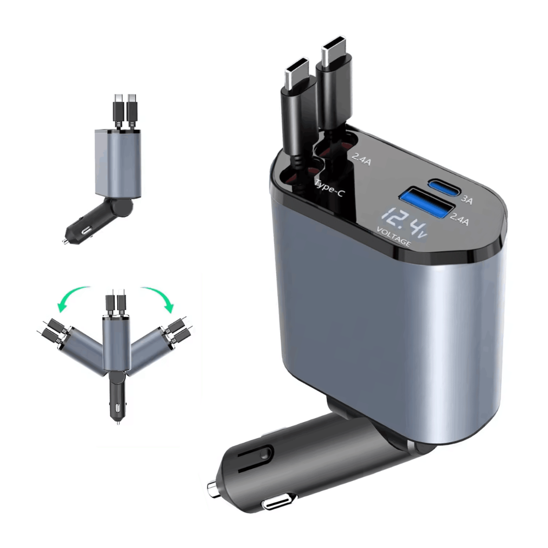 Chargeur Voiture 120W – Super Fast Charge 4-en-1