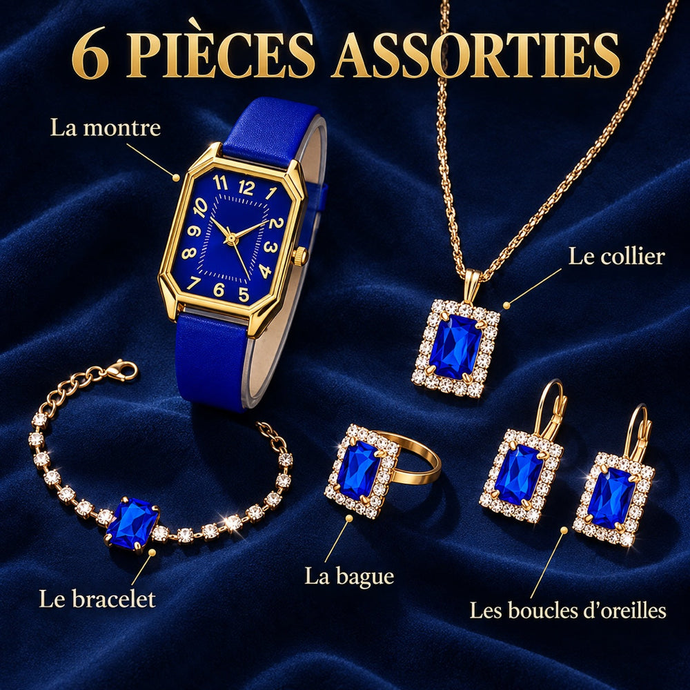 Les 6 pièces du coffret